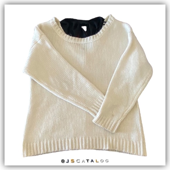 Forever 21 White Sweater with Black Bow - Picture 4 of 6